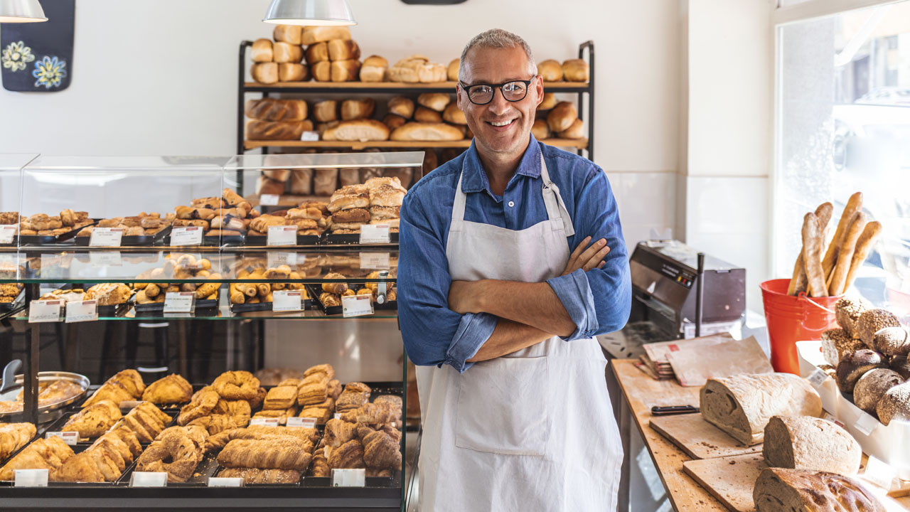 Business man on his pastry shop